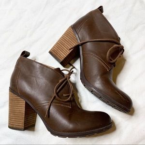 Tommy Hilfiger Faux Leather Laced Heeled Booties